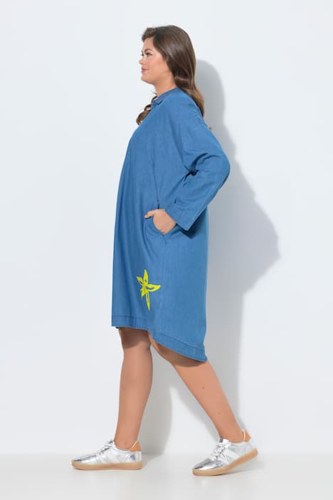 Denim-Kleid, Langarm