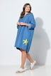 Denim-Kleid, Langarm