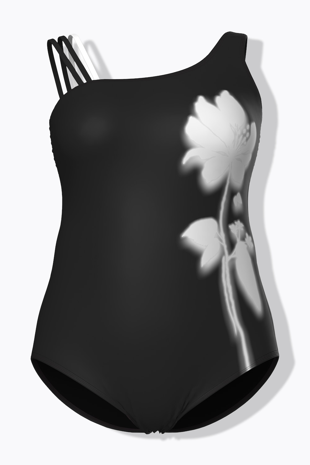 Badeanzug, Blüten, Softcups, Rundhals, recycelt