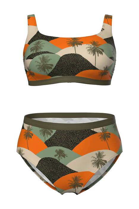 Bikiny, palmy, měkké košíčky, nastavitelná ramínka