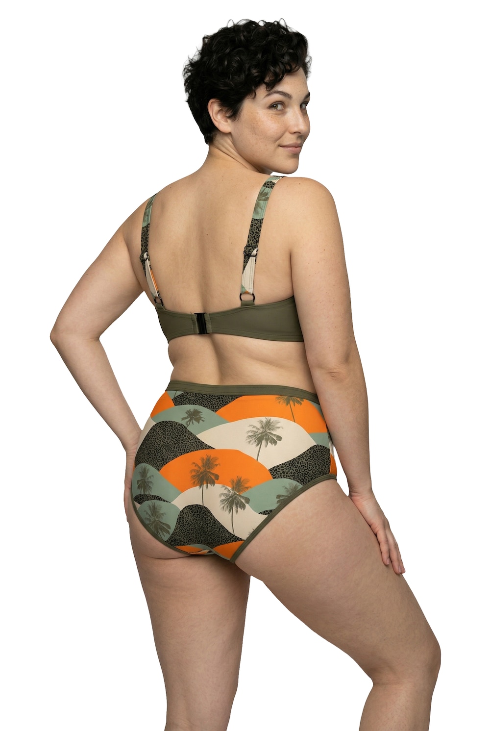 Stora storlekar Bikini, Dam, grön, storlek: 46/48, Polyester/Syntetfibrer/Elastan, Ulla Popken
