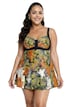 Plavkové šaty, džungle, měkké košíčky, recyklovaný materiál