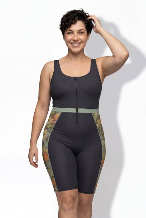 Badeanzug, langes Bein, ohne Softcups, recycelt