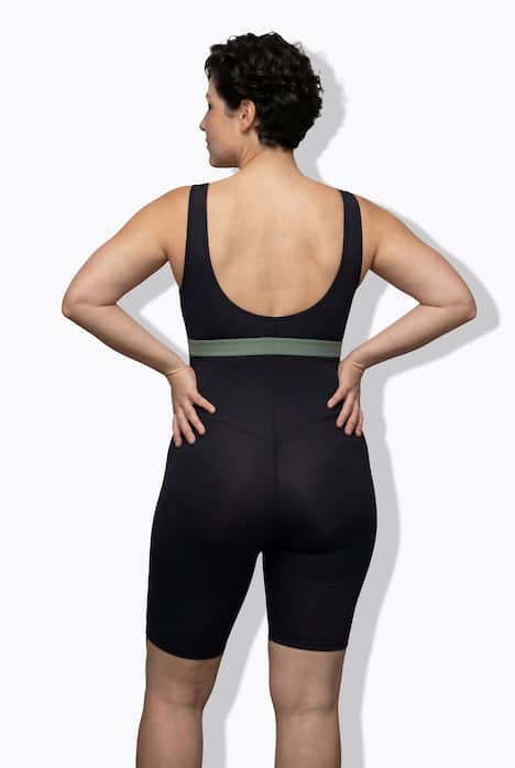 Badeanzug, langes Bein, ohne Softcups, recycelt