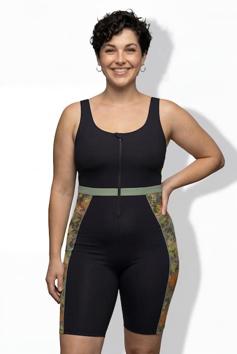 Badeanzug, langes Bein, ohne Softcups, recycelt