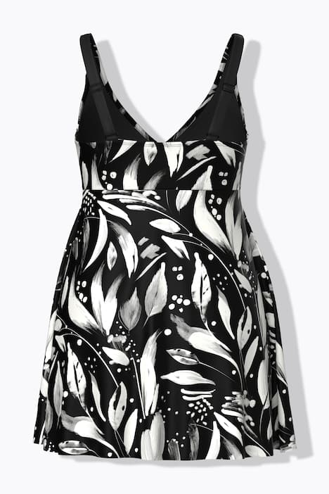 Badjurk, bladeren, zachte cups, verstelbare bandjes