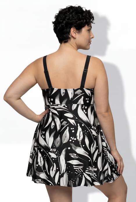 Badekleid, Blätter, Softcups, Träger verstellbar