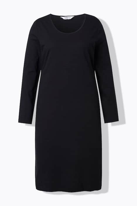 Jerseykleid, körpernahe A-Linie, Langarm