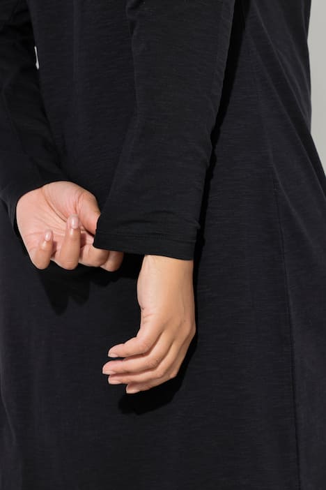 Jerseykleid, körpernahe A-Linie, Langarm