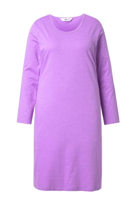 Žerzejové šaty, přiléhavý A střih, dlouhé rukávy