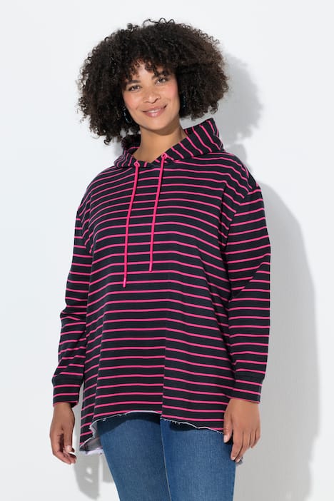 Hoodie, A-Linie, Ringel, Kapuze