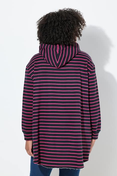 Hoodie, A-Linie, Ringel, Kapuze