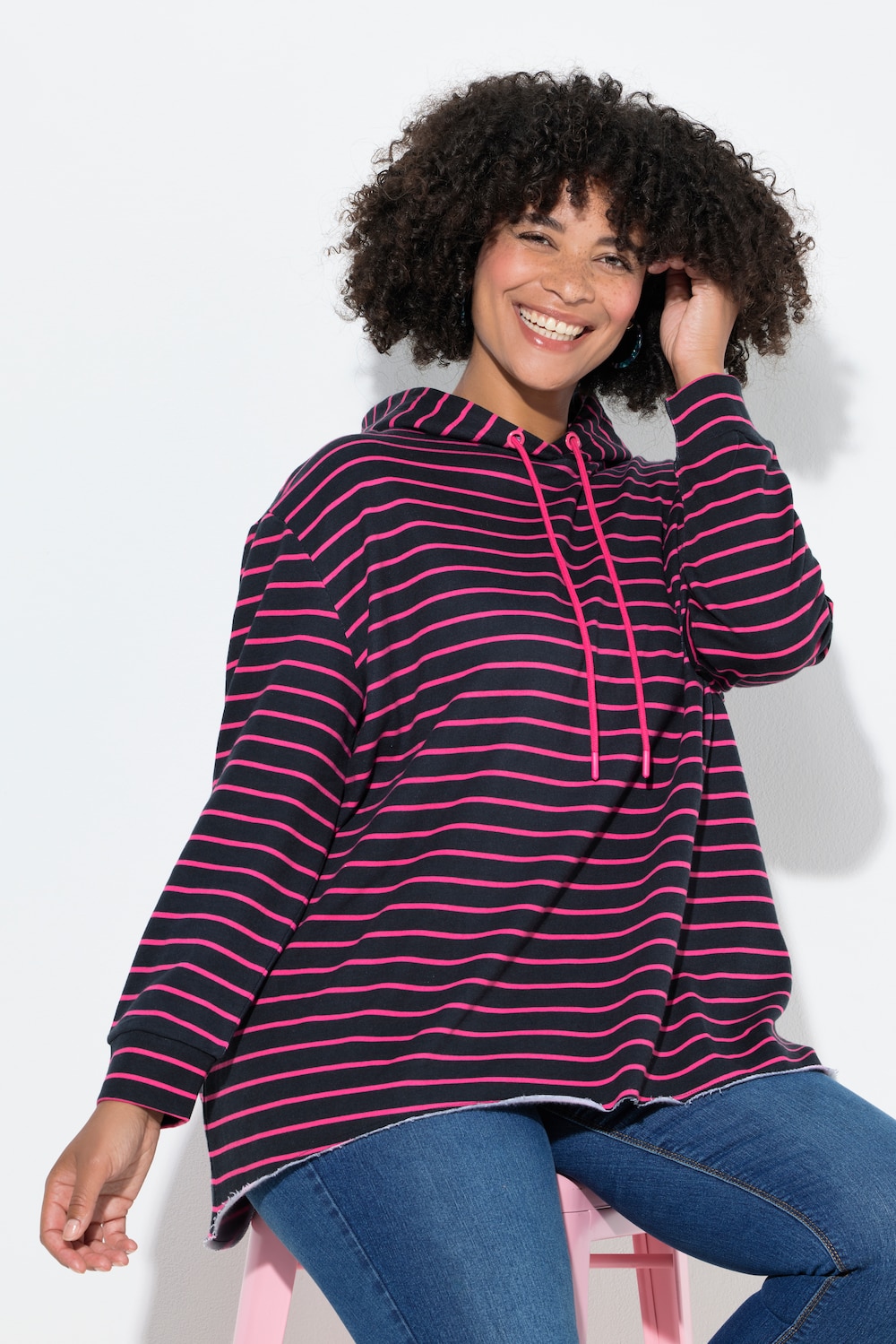 Hoodie, A-Linie, Ringel, Kapuze