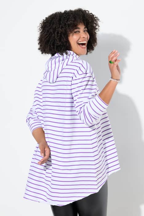 Hoodie, A-Linie, Ringel, Kapuze