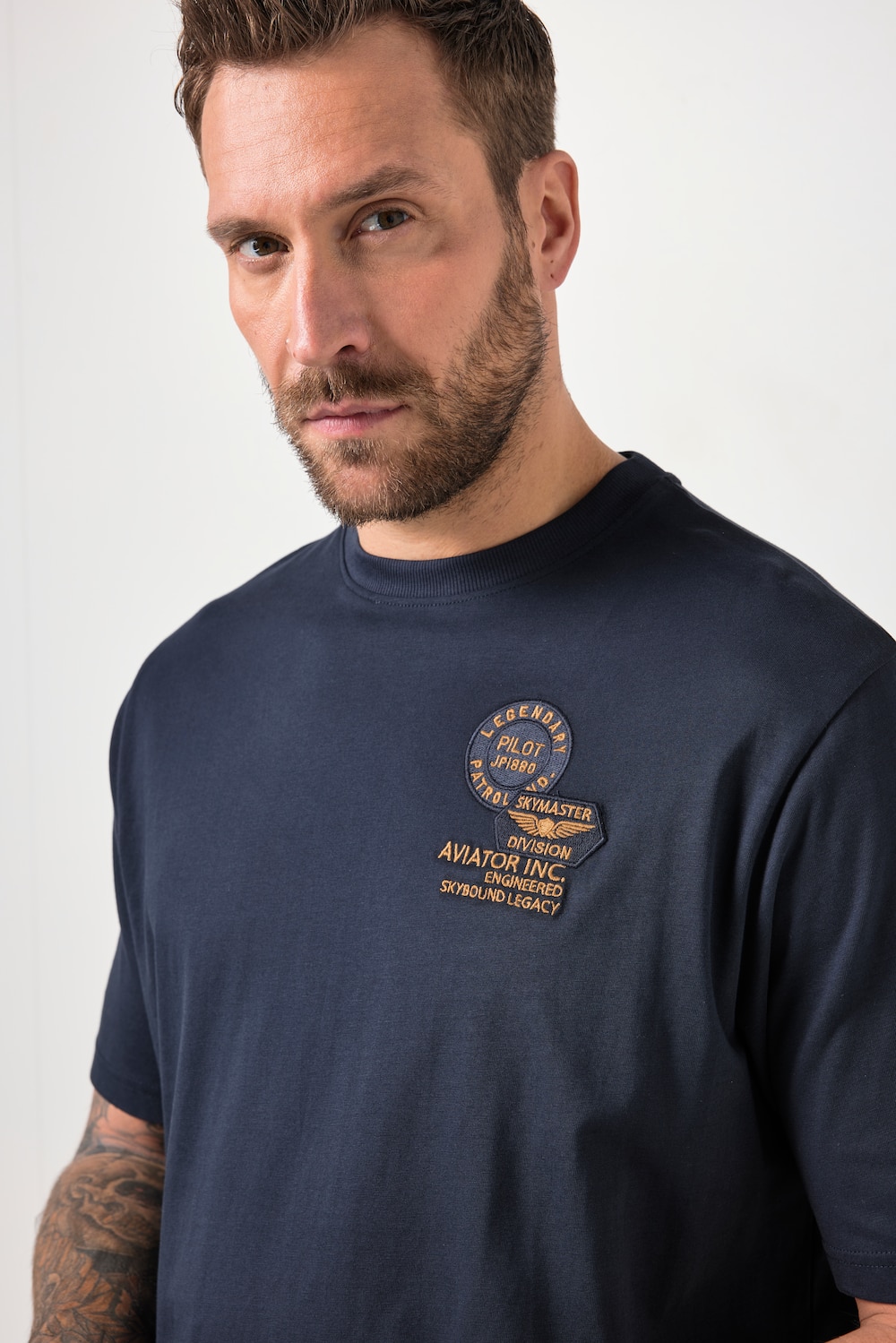 Stora storlekar T-shirt, Her, blå, storlek: 2XT, Bomull, JP1880