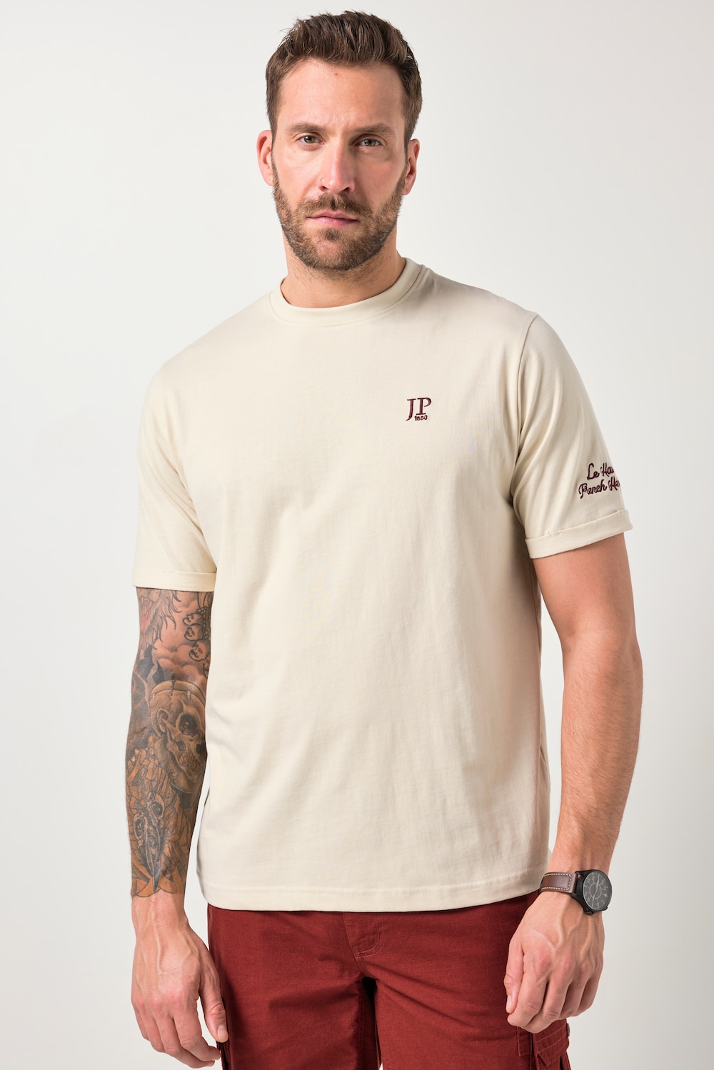 JP1880 T-Shirt, Halbarm, Bruststick, bis 8 XL