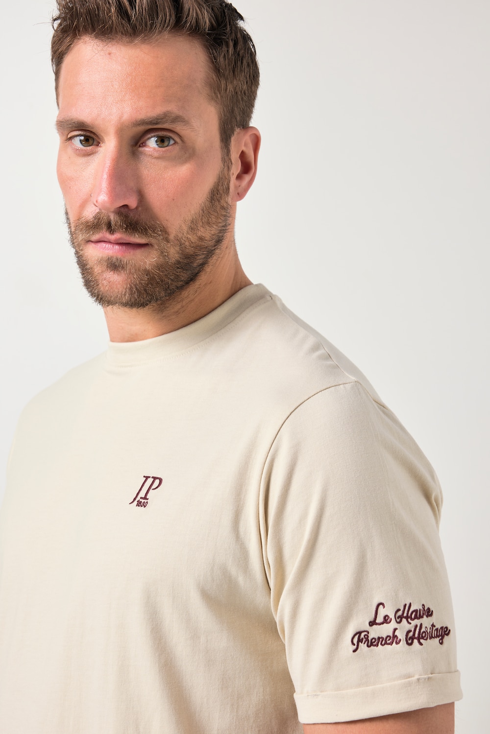 Stora storlekar T-shirt, Her, brun, storlek: 3XL, Bomull/Polyester, JP1880