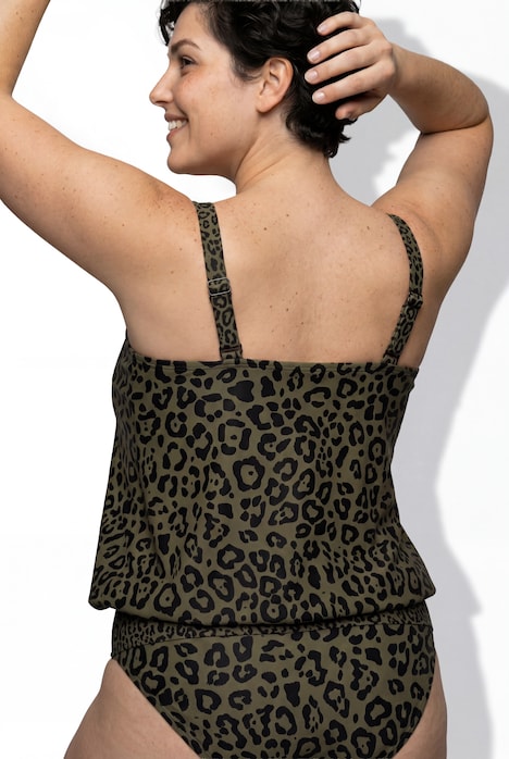 Tankini, Leomuster, Softcups, Elastiksaum, Träger verstellbar