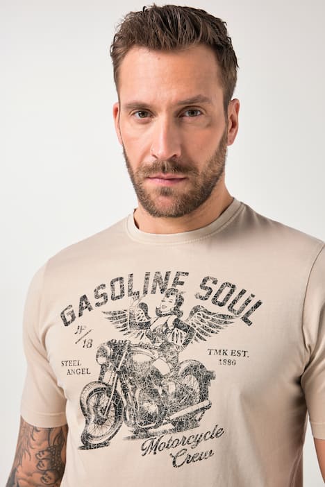 JP1880 T-Shirt, Halbarm, Brustprint, Vintage Look, bis 8 XL