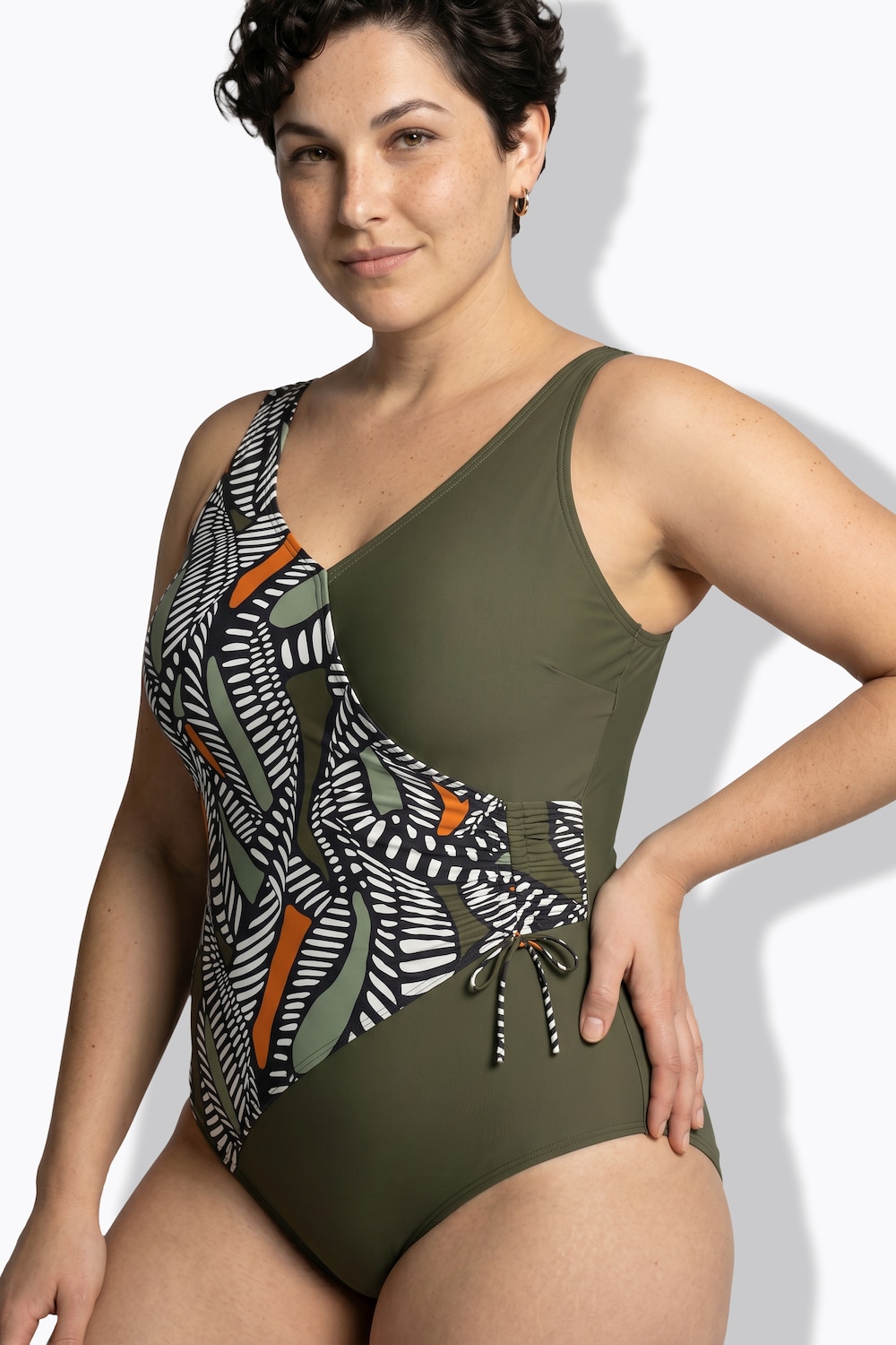 Badpak, wikkeleffect, zachte cups, sierbandjes