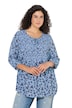 Nabíraná halenka, potisk, kulatý výstřih, 3/4 rukáv, krep