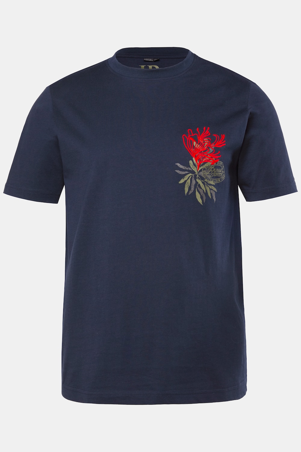 T-Shirt, Halbarm, Brustprint, bis 8 XL