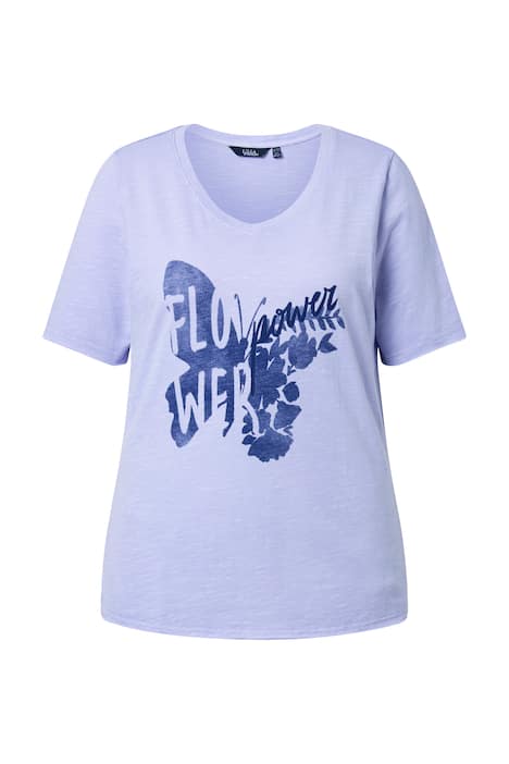 Tričko, motýl, klasický střih, V výstřih, polo rukávy