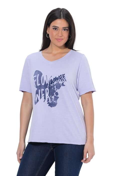 Tričko, motýl, klasický střih, V výstřih, polo rukávy