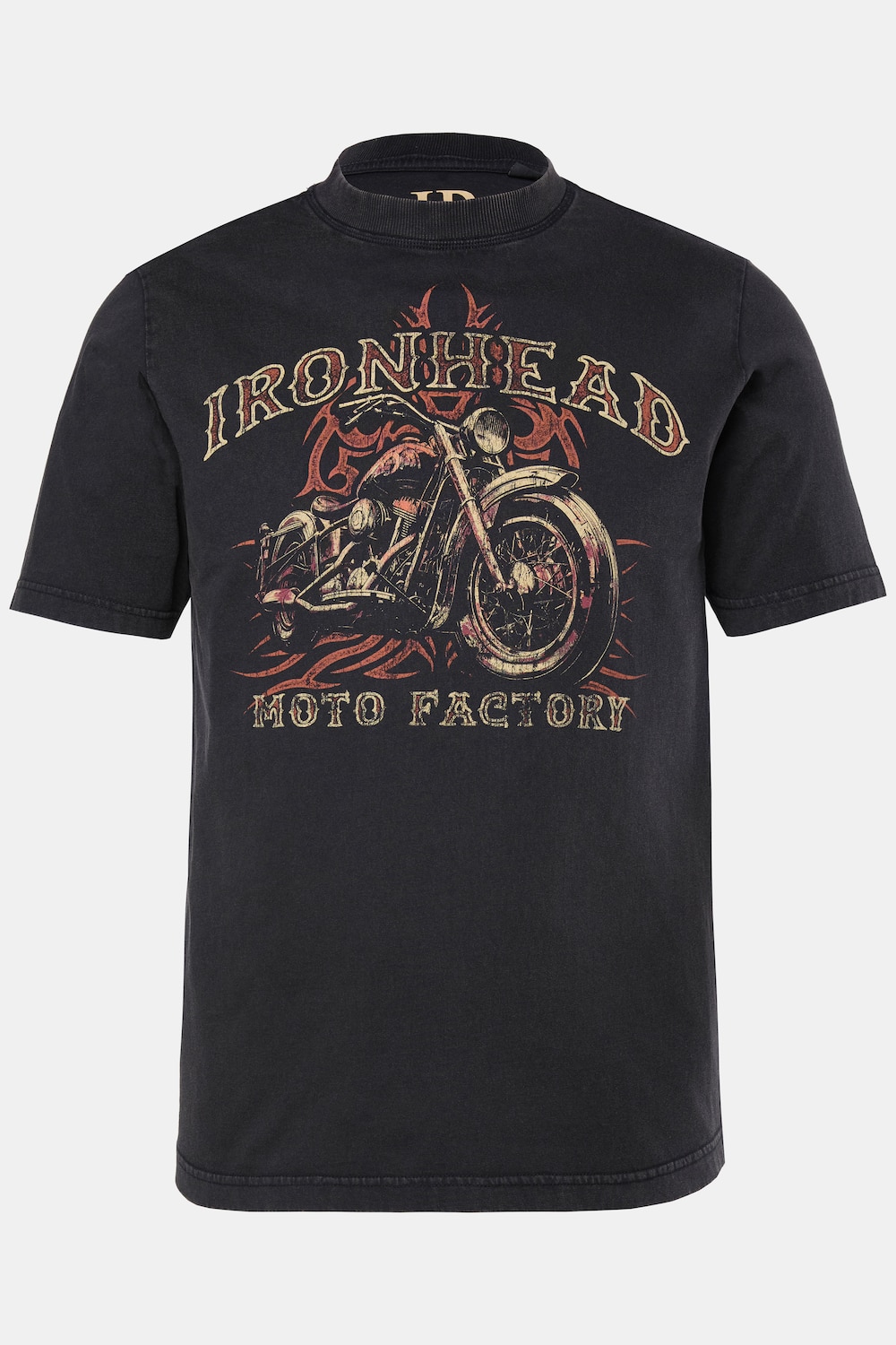 JP1880 T-shirt, korte mouwen, borstprint, vintage look, tot 8XL