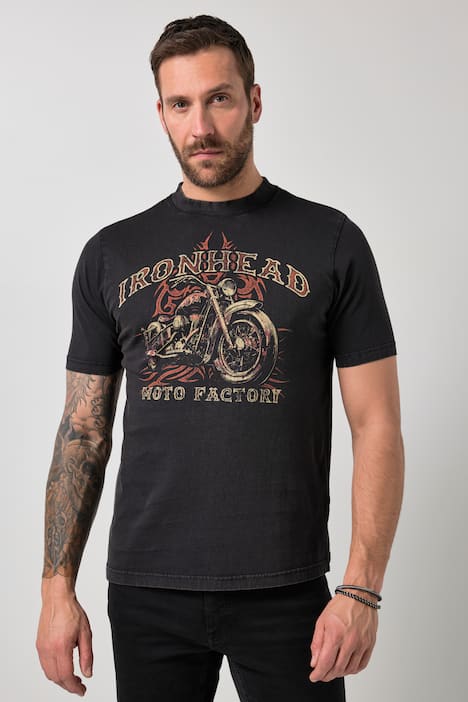 JP1880 T-Shirt, Halbarm, Brustprint, Vintage Look, bis 8 XL