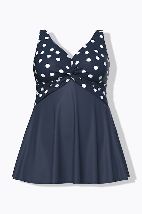 Sukienka kąpielowa, kropki, miękkie miseczki, materiał pochodzący z recyklingu