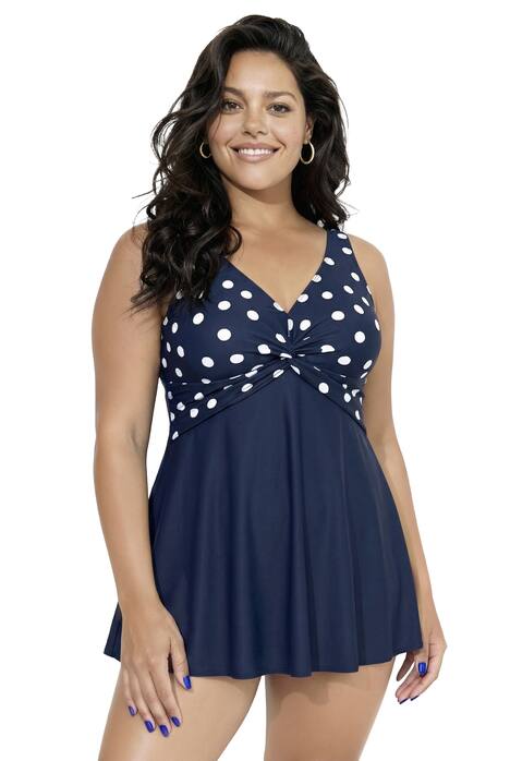 Plavky, puntíkový vzor, měkké košíčky, recyklovaný materiál