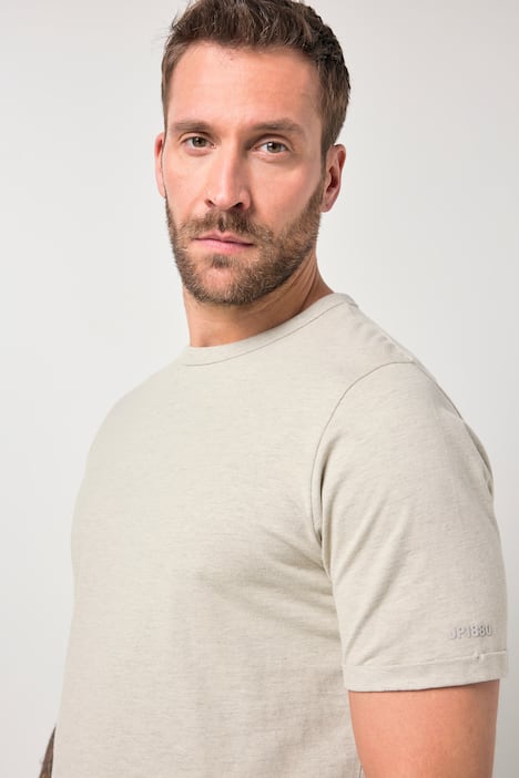 JP1880 T-Shirt, Halbarm, Melange-Jersey, bis 8 XL