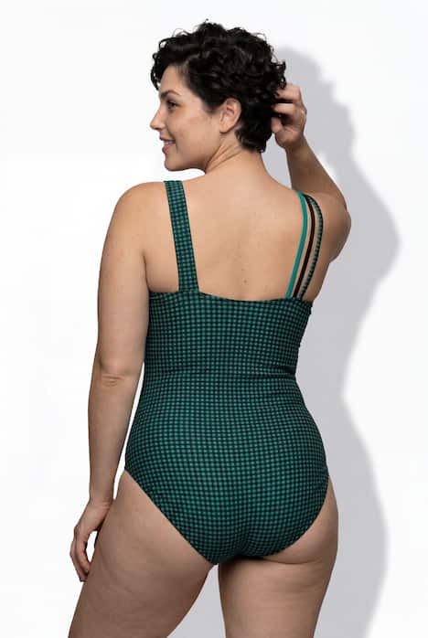 Badeanzug, Strukturkaro, Softcups, recycelt