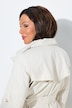 Trench-coat en tissu micropeach, ceinture à nouer, coupe évasée