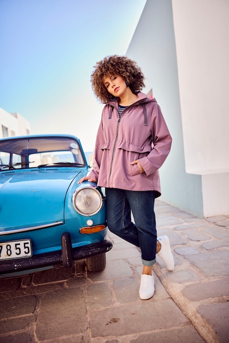 HYPRAR Funktions-Jacke, A-Linie, wasserabweisend, Kapuze