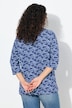 Shirt, Blüten, A-Linie, Zierfalten, Rundhals, 3/4-Arm