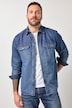JP1880 denim overhemd, lange mouwen, kentkraag, Modern Fit, tot 8XL