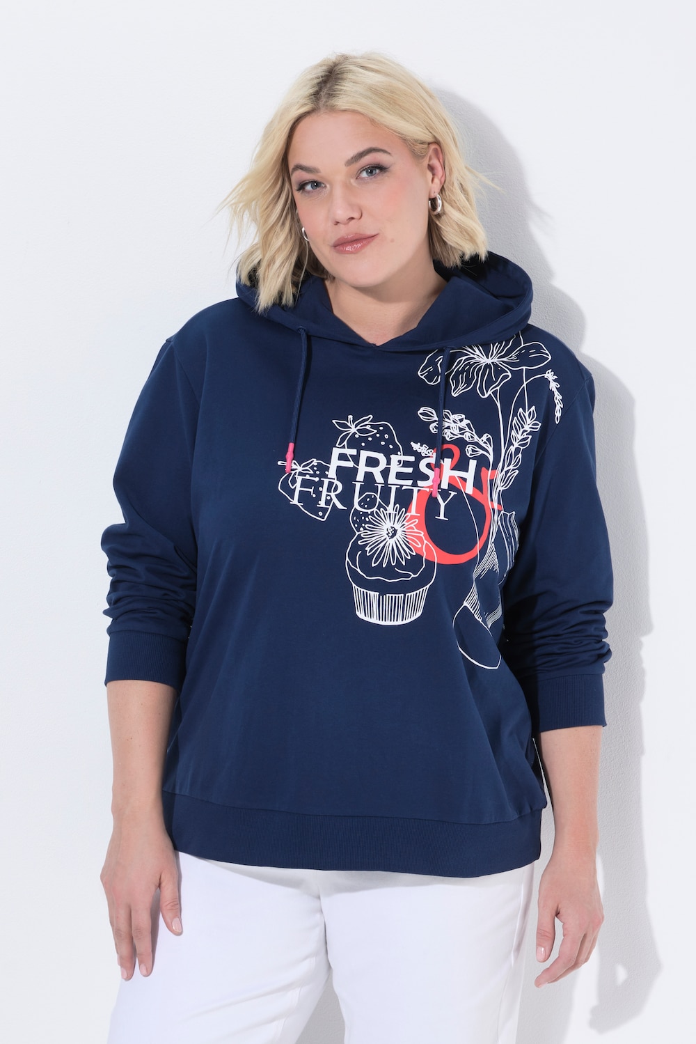 Hoodie, Schriftmotiv, Kapuze, Langarm