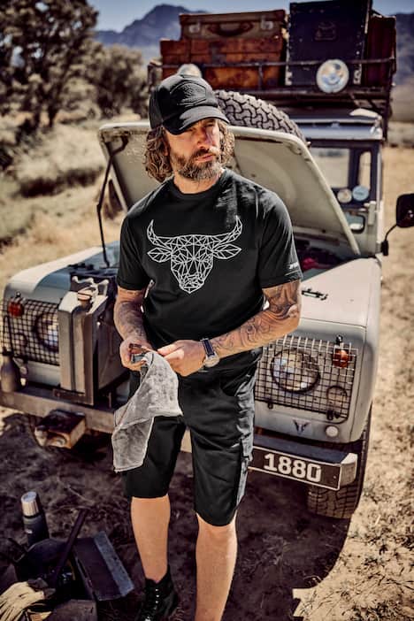 JP1880 T-Shirt, Halbarm, Brustprint, bis 8 XL