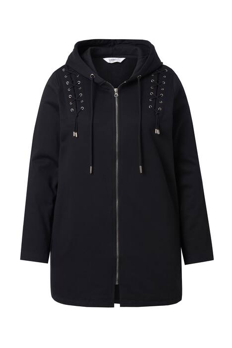 Mikina, pohodlný střih, ozdobné šněrování