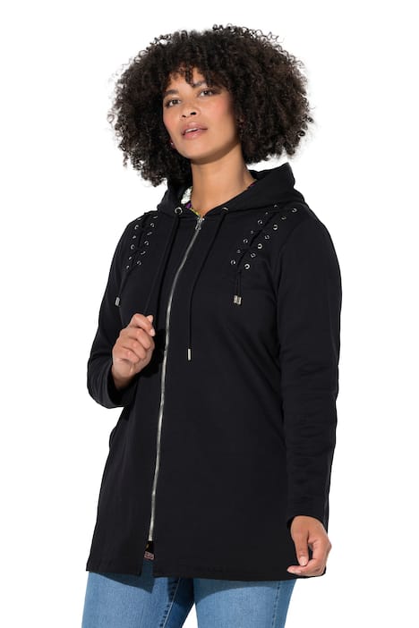 Mikina, pohodlný střih, ozdobné šněrování