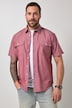 Chemise JP 1880 en chambray, manches courtes et col Kent, 2 poches, coupe Modern Fit - jusqu'au 8 XL