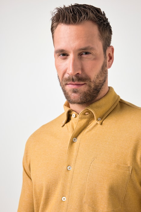 JP1880 overhemd, FLEXNAMIC®, korte mouwen, piqué, buttondown kraag, Modern Fit