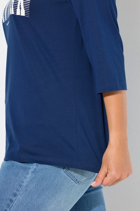 Shirt, New York, Slim, V-Ausschnitt, 3/4-Arm