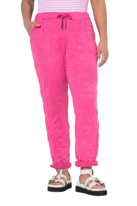 Kalhoty, volný styl, strukturované, elastický pas