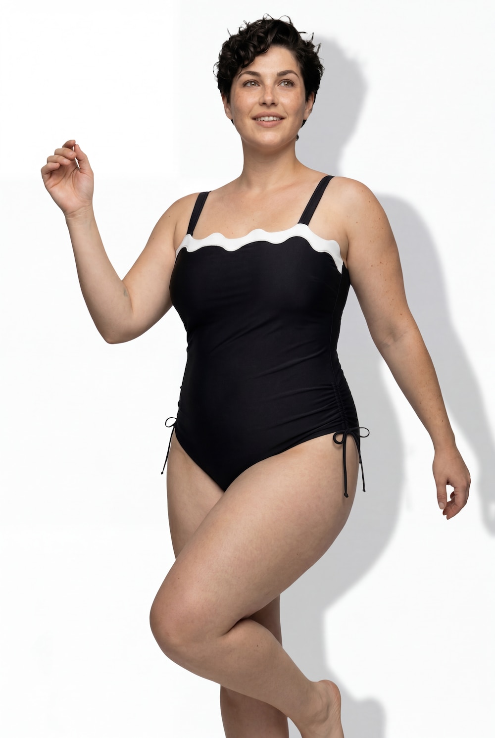 Badeanzug, Softcups, Träger abnehmbar, recycelt