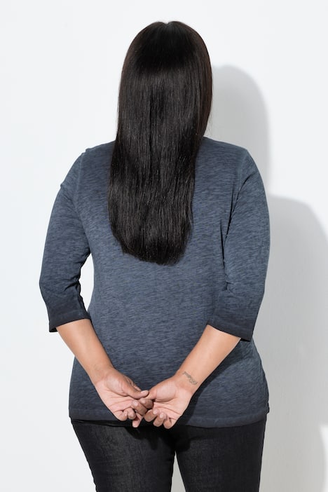 Shirt, Moin, V-Ausschnitt, 3/4-Arm