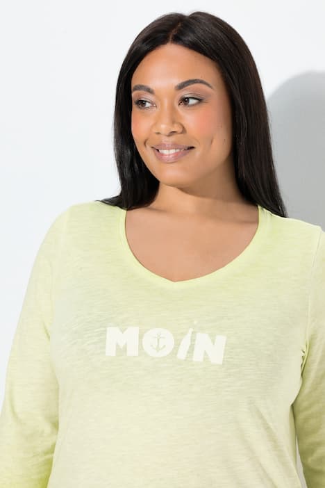 Shirt, Moin, V-Ausschnitt, 3/4-Arm