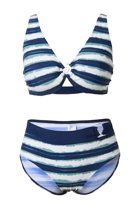 Bikiny, proužky, měkké košíčky, nastavitelná ramínka podprsenky, recyklovaný materiál